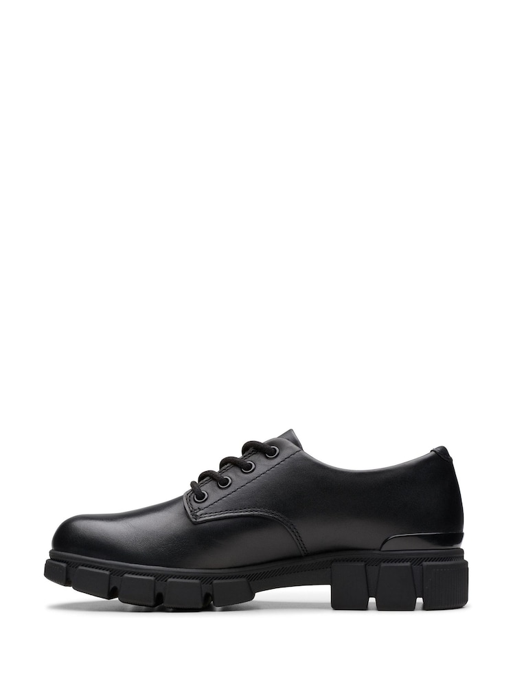 Clarks Black Standard Fit (F) Leather Evyn Lace K. Shoes - Image 2 of 7