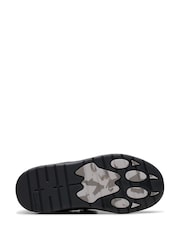Clarks Black Wide Fit (G) Leather Clowder Stripe Shoes - Image 8 of 8