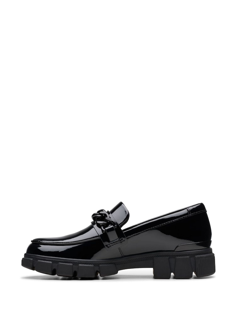 Clarks Black Standard Fit (F) Patent Evyn Walk Shoes - Image 2 of 8