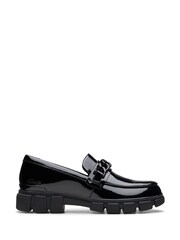 Clarks Dark Black Standard Fit (F) Leather Evyn Walk Shoes - Image 1 of 8