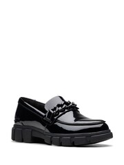 Clarks Dark Black Standard Fit (F) Leather Evyn Walk Shoes - Image 6 of 8