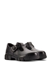 Clarks Black Wide Fit (G) Leather Evyn Bar K. Shoes - Image 4 of 7