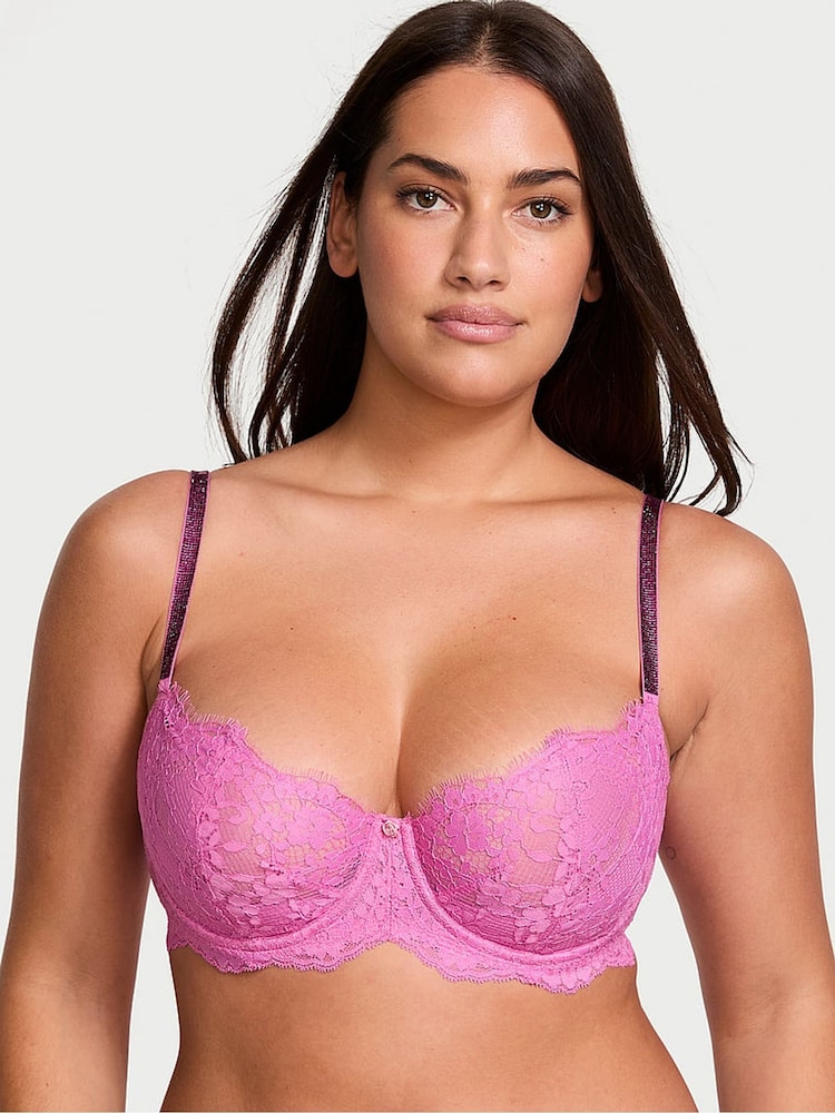 Nieuw pioenroze - Victoria's Secret beha met glinsterende bandjes - Image 1 of 3