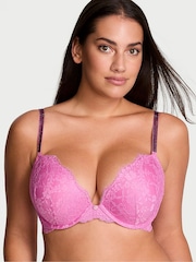 Victoria's Secret New Peony Pink Push Up Twinkle Strap Bra - Image 1 of 3