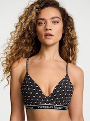 Victoria's Secret Black Heart Lockup Non Wired Lightly Lined Bra - Image 1 of 4