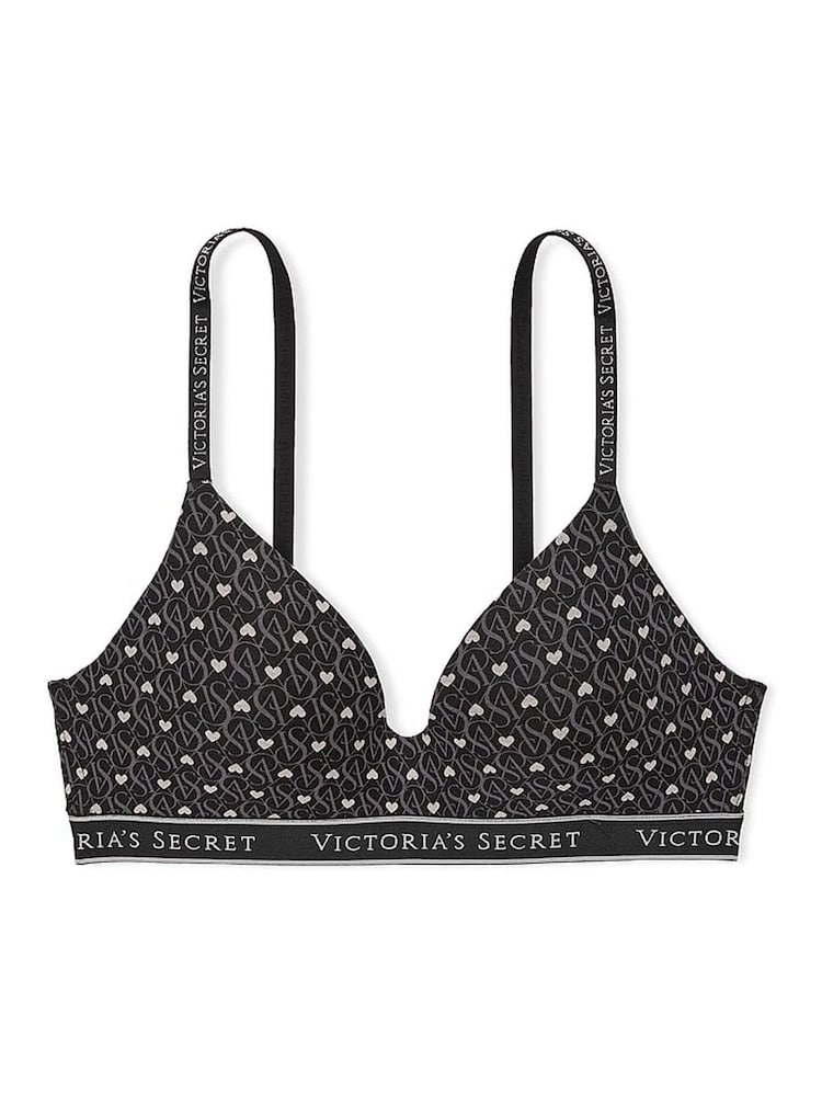 Victoria's Secret Black Heart Lockup Non Wired Lightly Lined Bra - Image 4 of 4