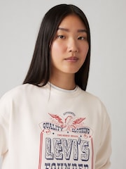 Levi's® White Graphic Print Heritage 100% Cotton Crew Sweatshirt - Image 2 of 5