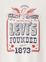 Levi's® White Graphic Print Heritage 100% Cotton Crew Sweatshirt - Image 4 of 5