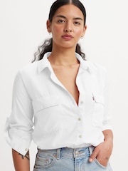 Levi's® White 100% Cotton Doreen Lightweight Utility Shirt - Image 1 of 4