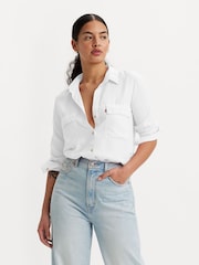 Levi's® White 100% Cotton Doreen Lightweight Utility Shirt - Image 3 of 4
