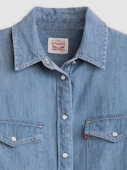 Levi's® Blue Iconic Western Denim Shirt - Image 5 of 6