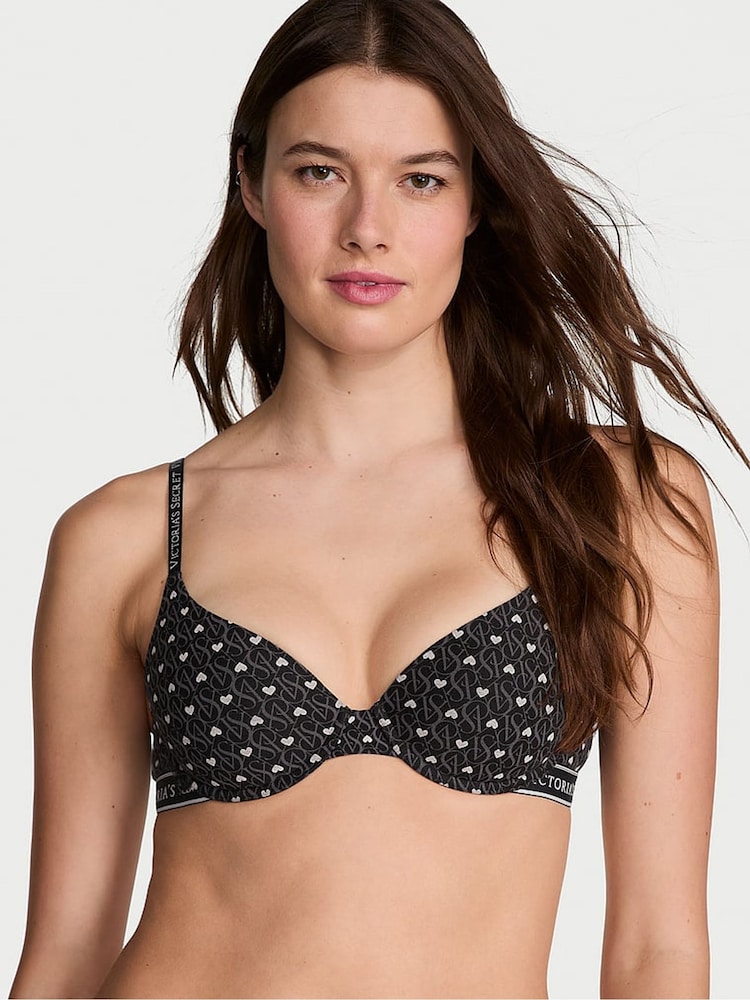 Victoria's Secret Black Heart Demi Lightly Lined Bra - Image 1 of 3