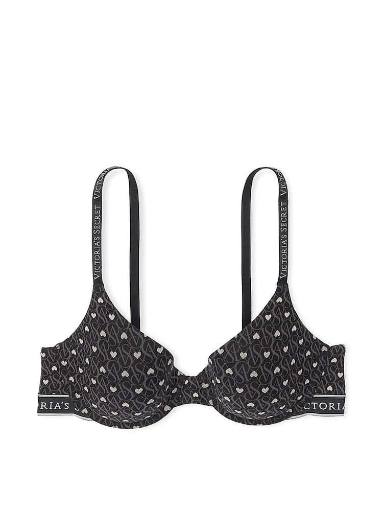 Victoria's Secret Black Heart Demi Lightly Lined Bra - Image 3 of 3