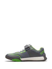 Clarks Green Wide Fit (G) Kids Combi Cica Star Flex Trainers - Image 2 of 7