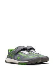 Clarks Green Wide Fit (G) Kids Combi Cica Star Flex Trainers - Image 4 of 7
