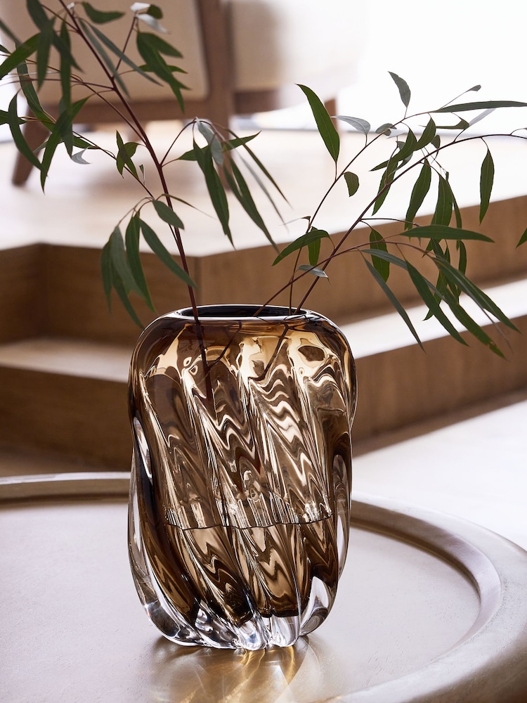 Brown N. Premium Swirl Vase - Image 1 of 6