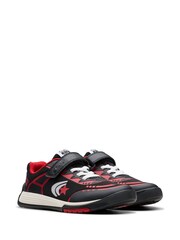Clarks Black Standard Fit (F) Kids Cica Star Jump Trainers - Image 3 of 7