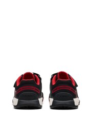 Clarks Black Standard Fit (F) Kids Cica Star Jump Trainers - Image 7 of 7