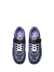 Clarks Blue Standard Fit (F) Kids Combi Cica Star Flex Trainers - Image 6 of 7