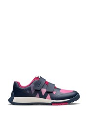 Clarks Pink Standard Fit (F) Kids Cica Star Jump Trainers - Image 1 of 7