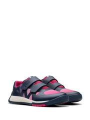 Clarks Pink Standard Fit (F) Kids Cica Star Jump Trainers - Image 4 of 7