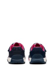 Clarks Pink Standard Fit (F) Kids Cica Star Jump Trainers - Image 5 of 7