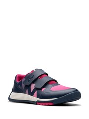 Clarks Pink Standard Fit (F) Kids Cica Star Jump Trainers - Image 7 of 7