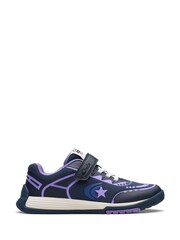 Clarks Purple Standard Fit (F) Kids Cica Star Jump Trainers - Image 1 of 7