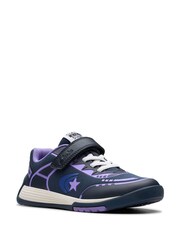 Clarks Purple Standard Fit (F) Kids Cica Star Jump Trainers - Image 4 of 7