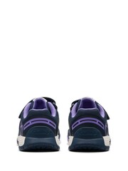 Clarks Purple Standard Fit (F) Kids Cica Star Jump Trainers - Image 5 of 7
