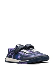 Clarks Purple Standard Fit (F) Kids Cica Star Jump Trainers - Image 7 of 7