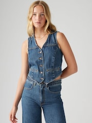 Levi's® Blue 100% Cotton Braided Vest - Image 5 of 7