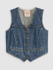 Levi's® Blue 100% Cotton Braided Vest - Image 6 of 7