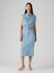 Levi's® Wrapped In Blue Iconic Sleeveless Denim Dress - Image 1 of 7