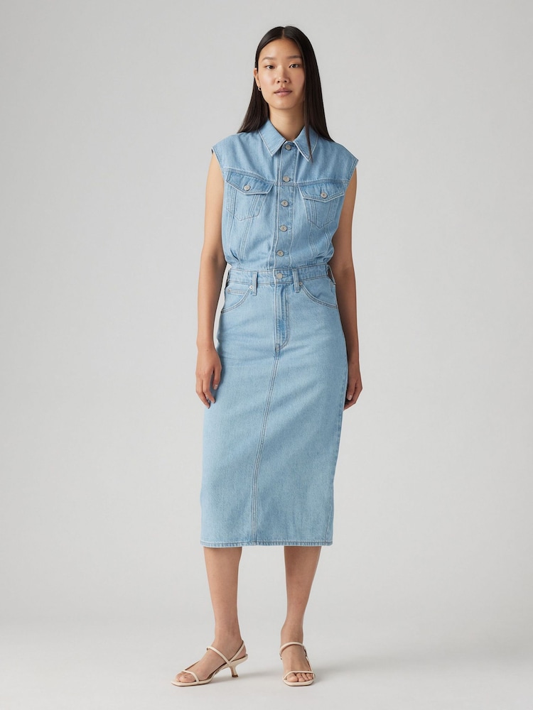 Levi's® Wrapped In Blue Iconic Sleeveless Denim Dress - Image 1 of 7