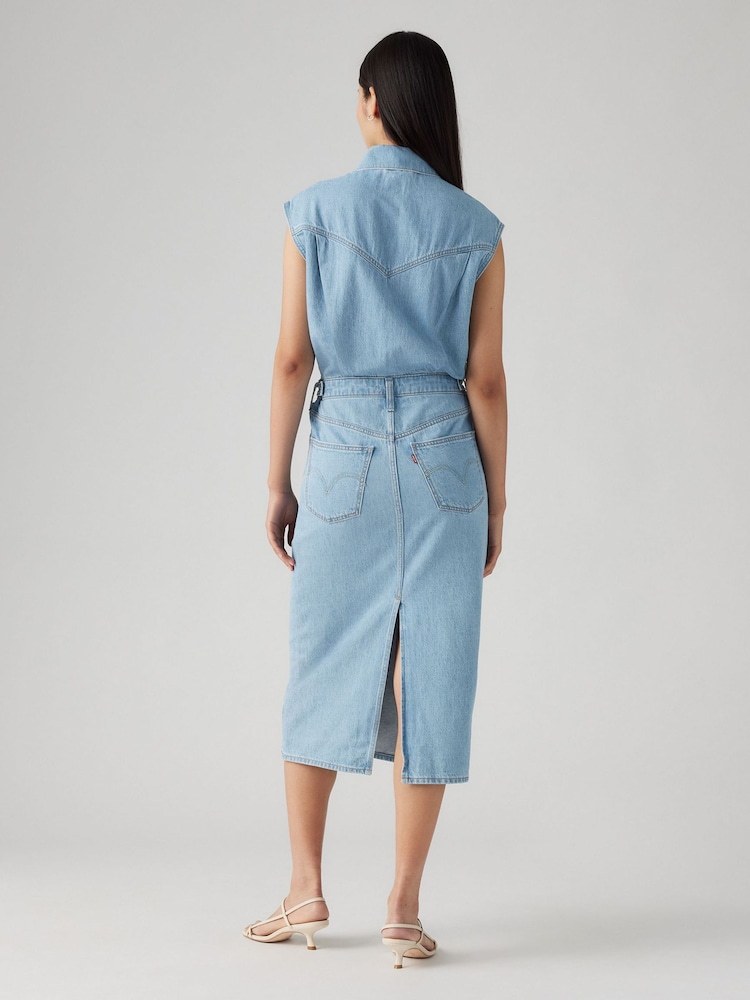 Levi's® Wrapped In Blue Iconic Sleeveless Denim Dress - Image 2 of 7