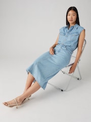 Levi's® Wrapped In Blue Iconic Sleeveless Denim Dress - Image 3 of 7
