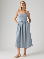 Levi's® Alessie Bustier Denim 100% Cotton Dress - Image 1 of 7