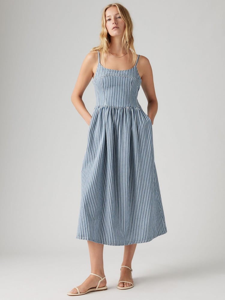 Levi's® Alessie Bustier Denim 100% Cotton Dress - Image 1 of 7