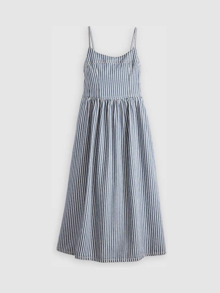 Levi's® Mischa Stripe Denim Alessie Bustier Denim 100% Cotton Dress - Image 5 of 7