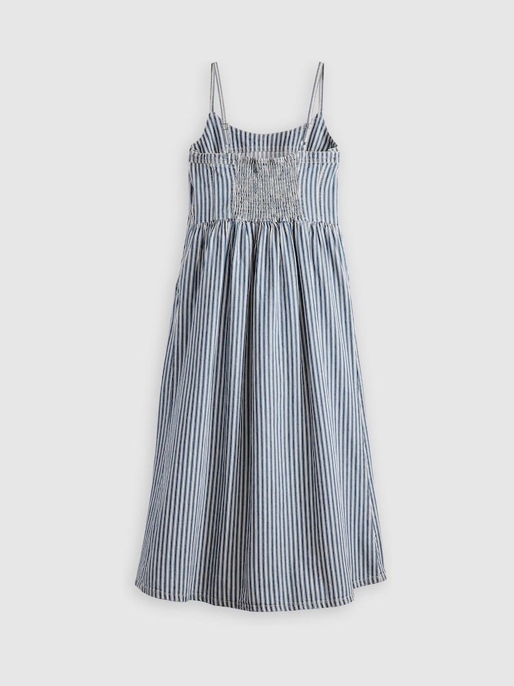 Levi's® Mischa Stripe Denim Alessie Bustier Denim 100% Cotton Dress - Image 6 of 7