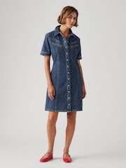 Levi's® Blue Rinoa Denim Shortsleeve 100% Cotton Dress - Image 1 of 7