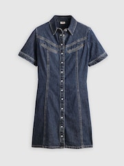 Levi's® Blue Rinoa Denim Shortsleeve 100% Cotton Dress - Image 5 of 7