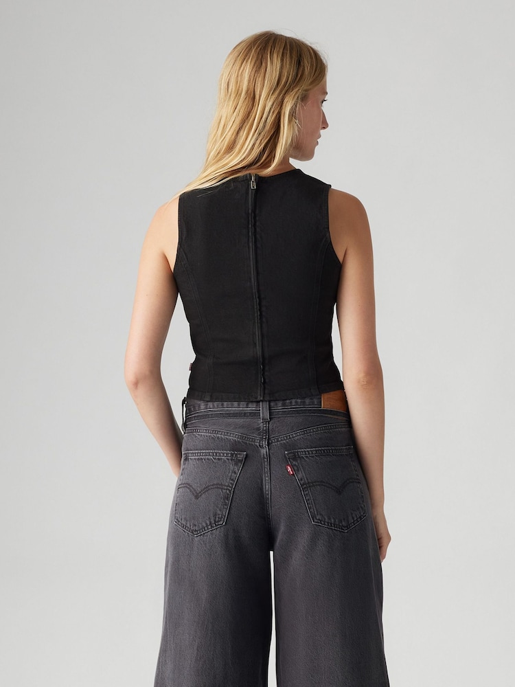 Levi's® Rose Black Topanga Denim Tank - Image 2 of 7