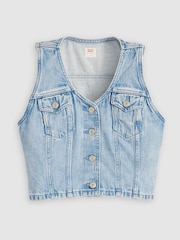 Levi's® Blue Bella Denim Corset 100% Cotton Vest - Image 3 of 5