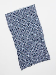 FatFace Navy Geometric Print Multi Use Snood - Image 2 of 2