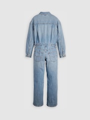 Levi's® Candle Light Baggy Denim Wide Leg Shirt Jumpsuit - Image 10 of 11