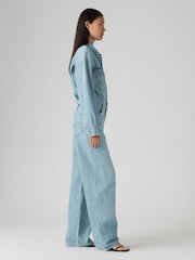 Levi's® Candle Light Baggy Denim Wide Leg Shirt Jumpsuit - Image 7 of 11