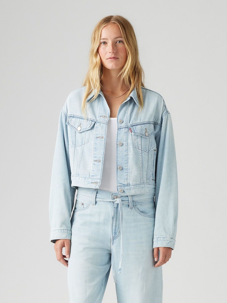 Levi's® Luxury Trip Shrunken 90s Trucker 100% Cotton Denim Jacket - Image 2 of 7
