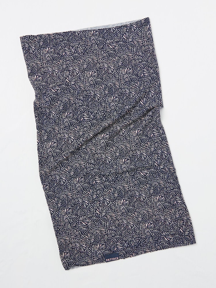 FatFace Navy Leaf Print Multi Use Snood - Image 2 of 2